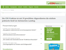 Tablet Screenshot of cdu-fraktion-sachsen.de